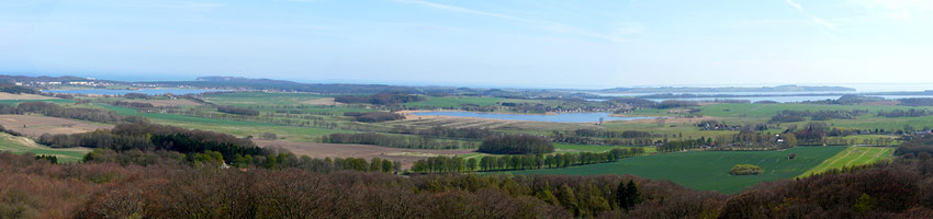 Blick vom Jagdschloss Granitz Richtung Mönchgut Selliner See,Neuensiener See
