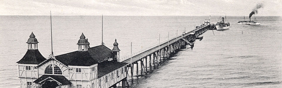 Historische Aufnahme der Seebrücke Sellin auf Rügen